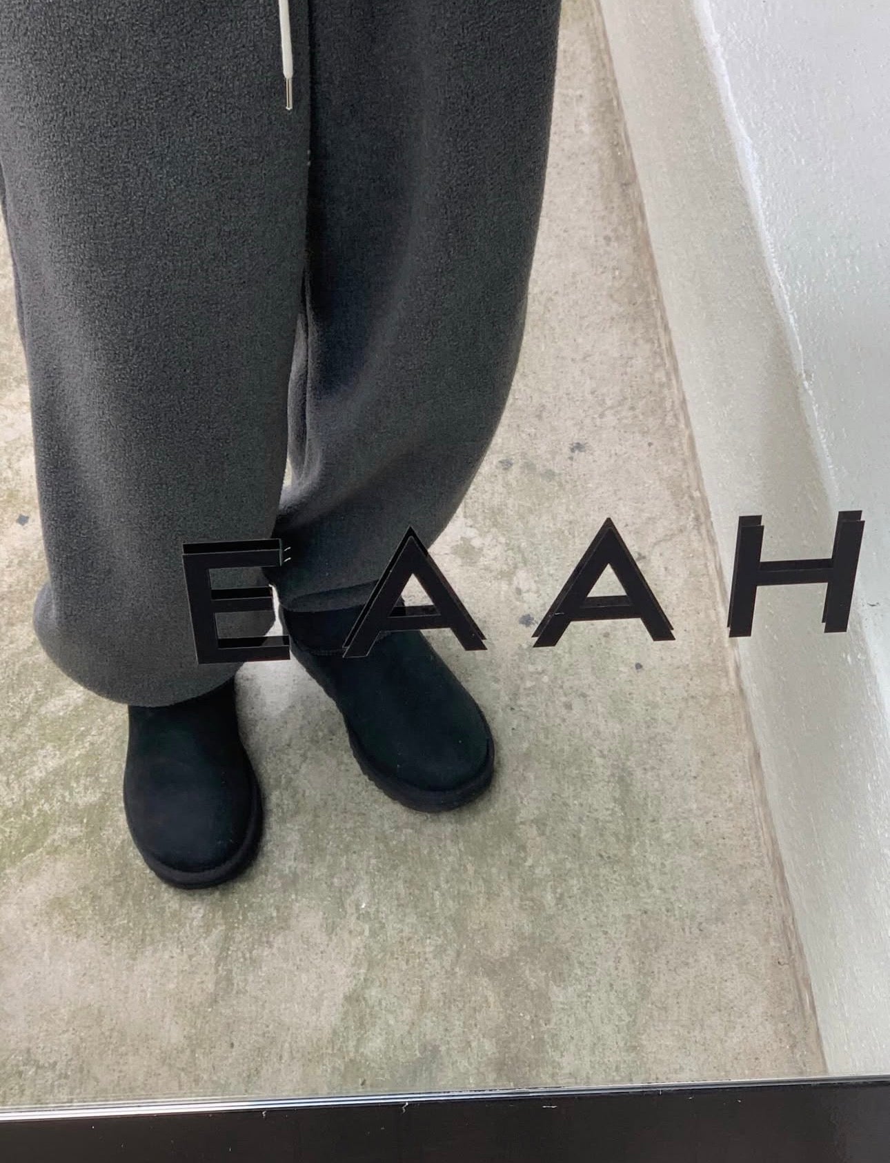 liter snow 2way fleece straight pants-2col