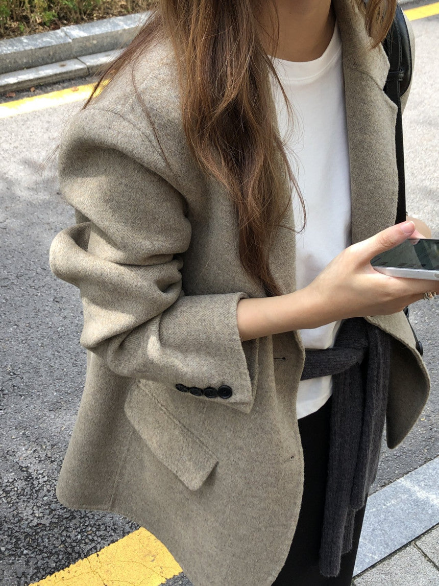 Adele meribo wool handmade jacket-2col