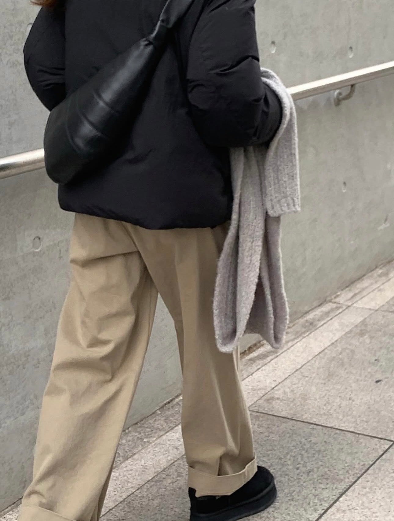 liter dover peach gimo bandding pants-2col