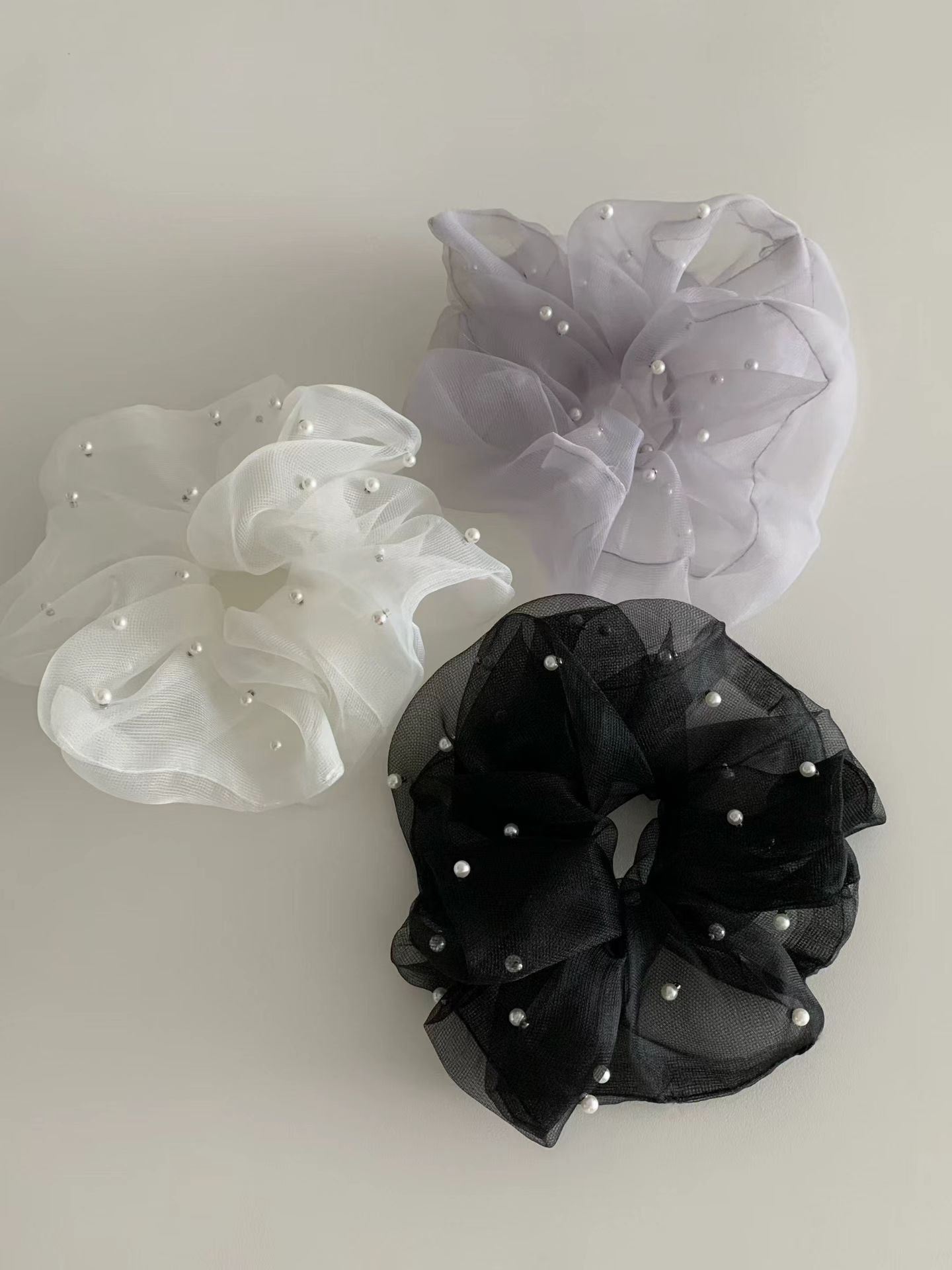 Pearl scrunchies