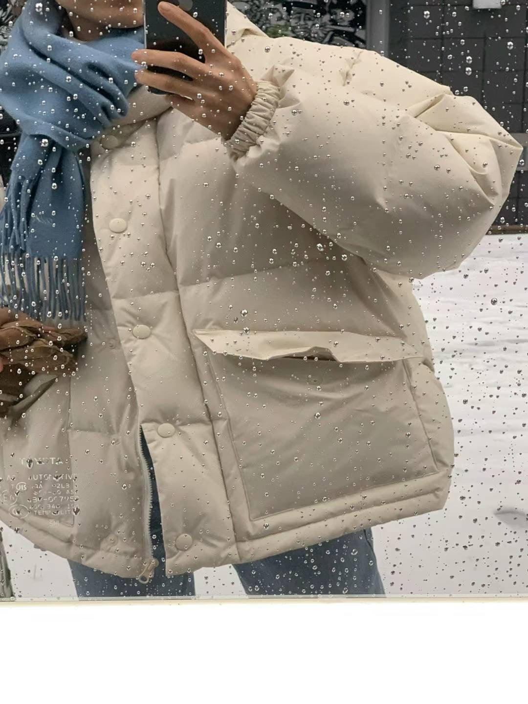 Ounce pocket hood duck down jumper-2col