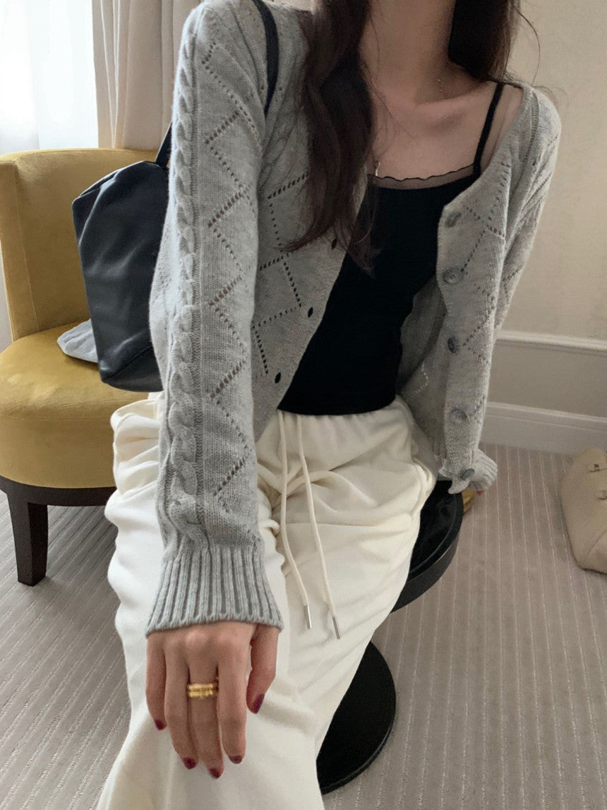 Thing twist cardigan-3col