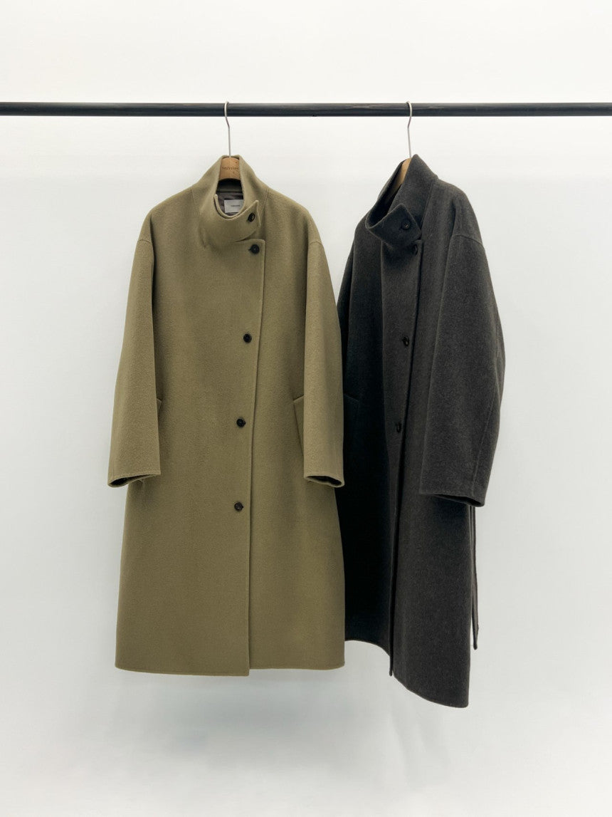 Noel high neck handmade coat-2col