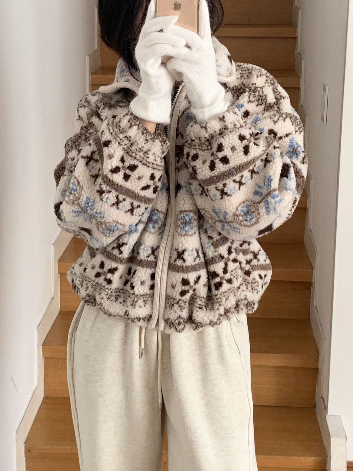 Puppy fleece jumper-2col