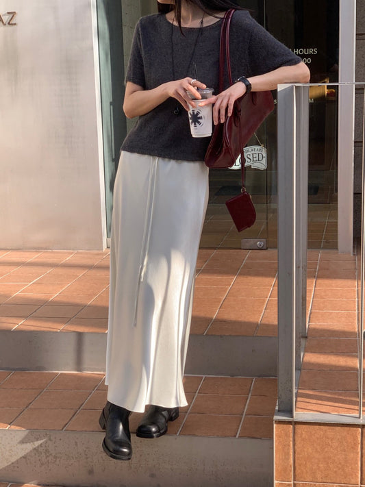 Cello satin skirt-3col/ショート丈あり