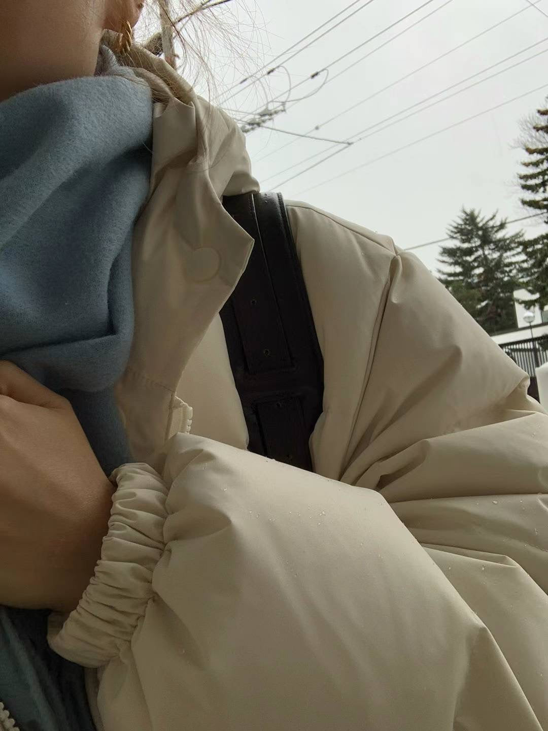 Ounce pocket hood duck down jumper-2col