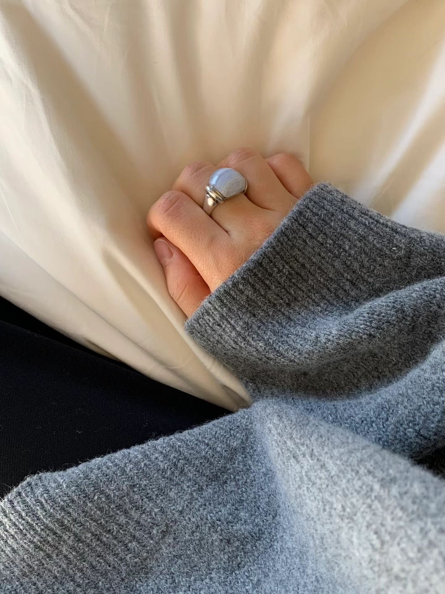 Ounce cash raglan turtleneck knit-3col