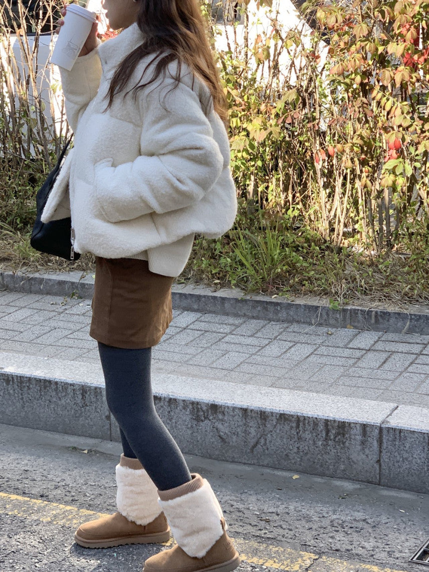 Bigben alpaca tweed duckdown short padding-2col