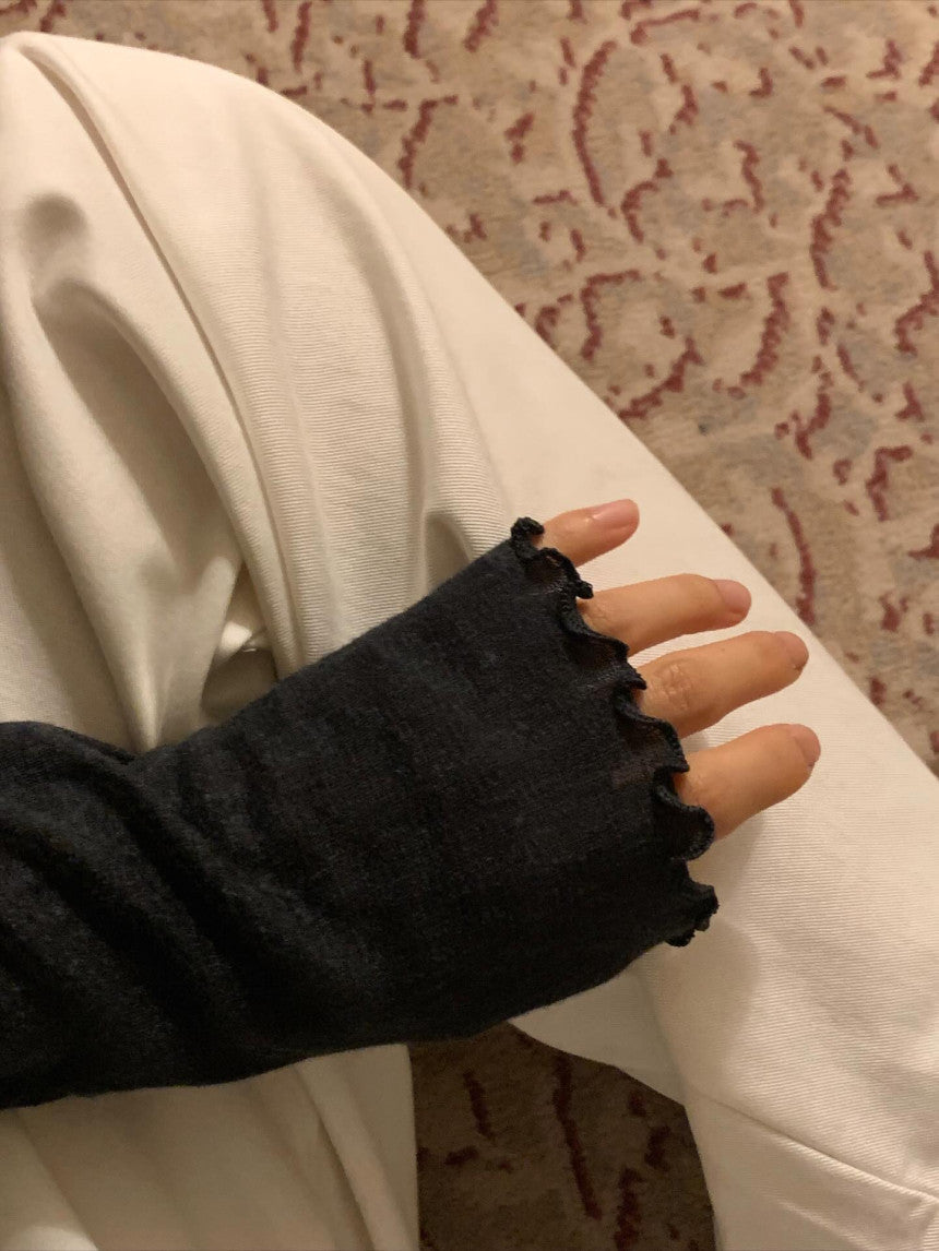 liter rich wool frill T-3col