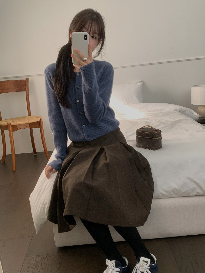 new inder wool skirt-2col