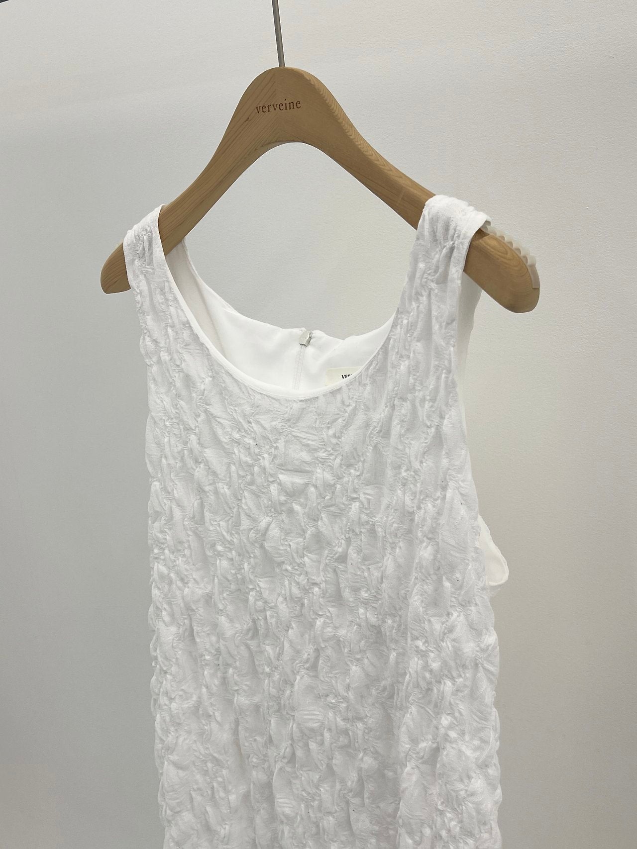 Brel wrinkle u-neck long onepiece-2col