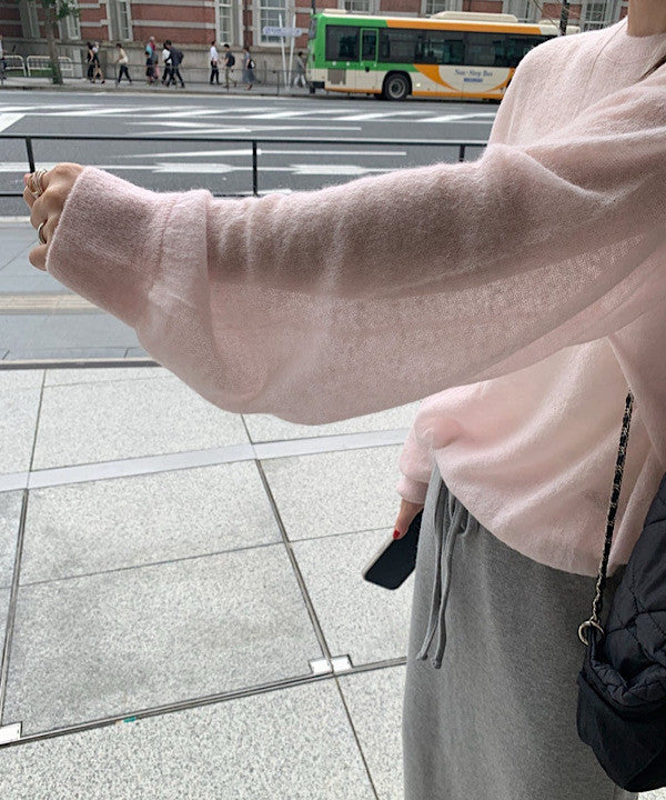 Slow loose alpaca knit-4col