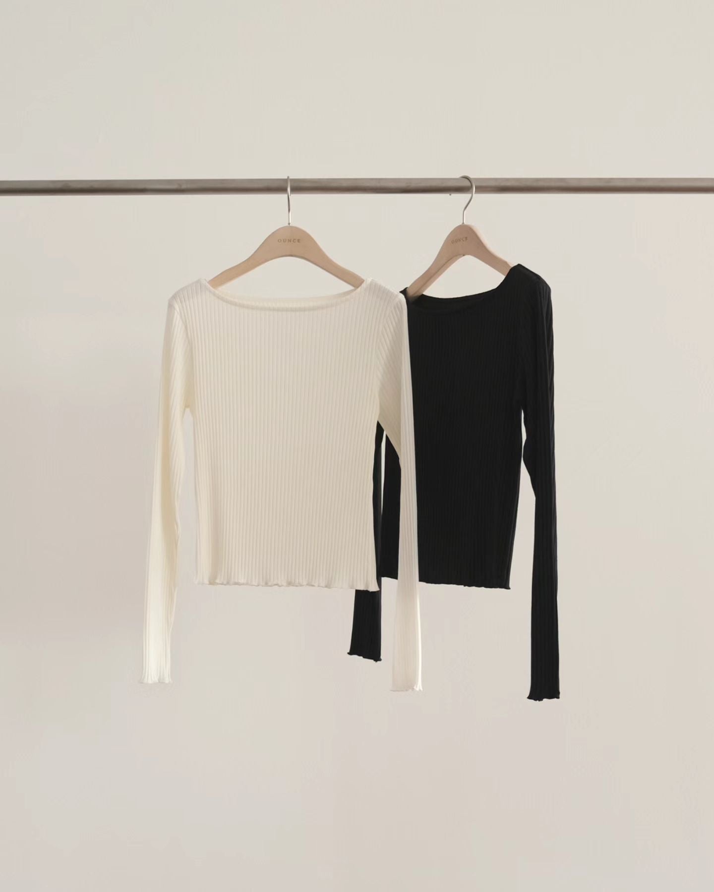 Ounce claire rib T-2col