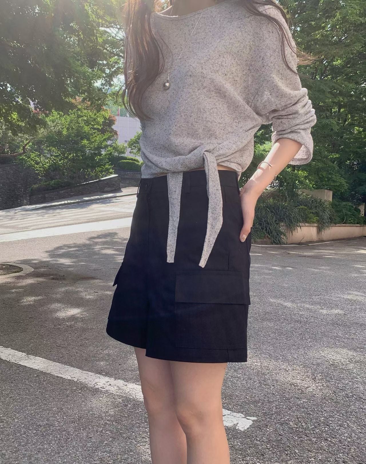 linen bow T-3col
