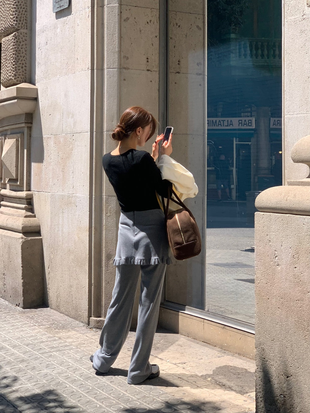 Pov skirt pants-2col