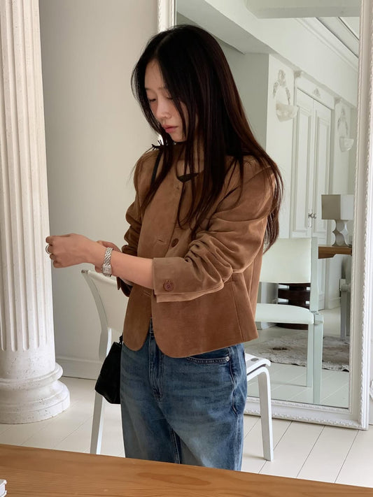 Camel tone suede jacket