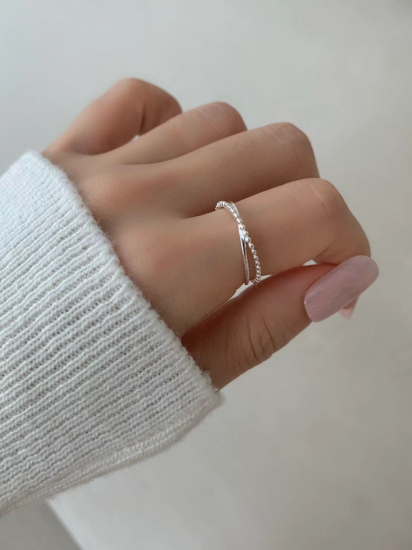 Duo Two Line Opening Ring
