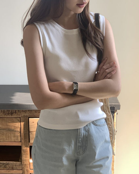Peony round neck sleeveless-3col
