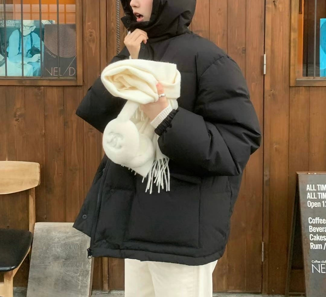 Ounce pocket hood duck down jumper-2col