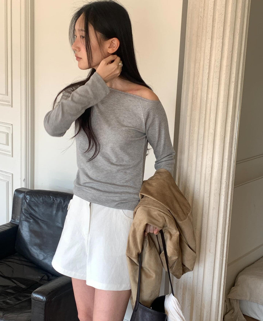 one off-shoulder T-5col