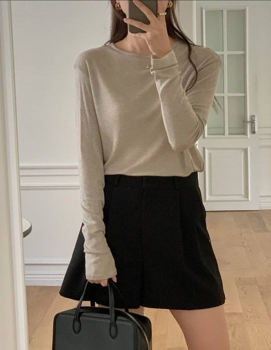 Wool tencel T-3col