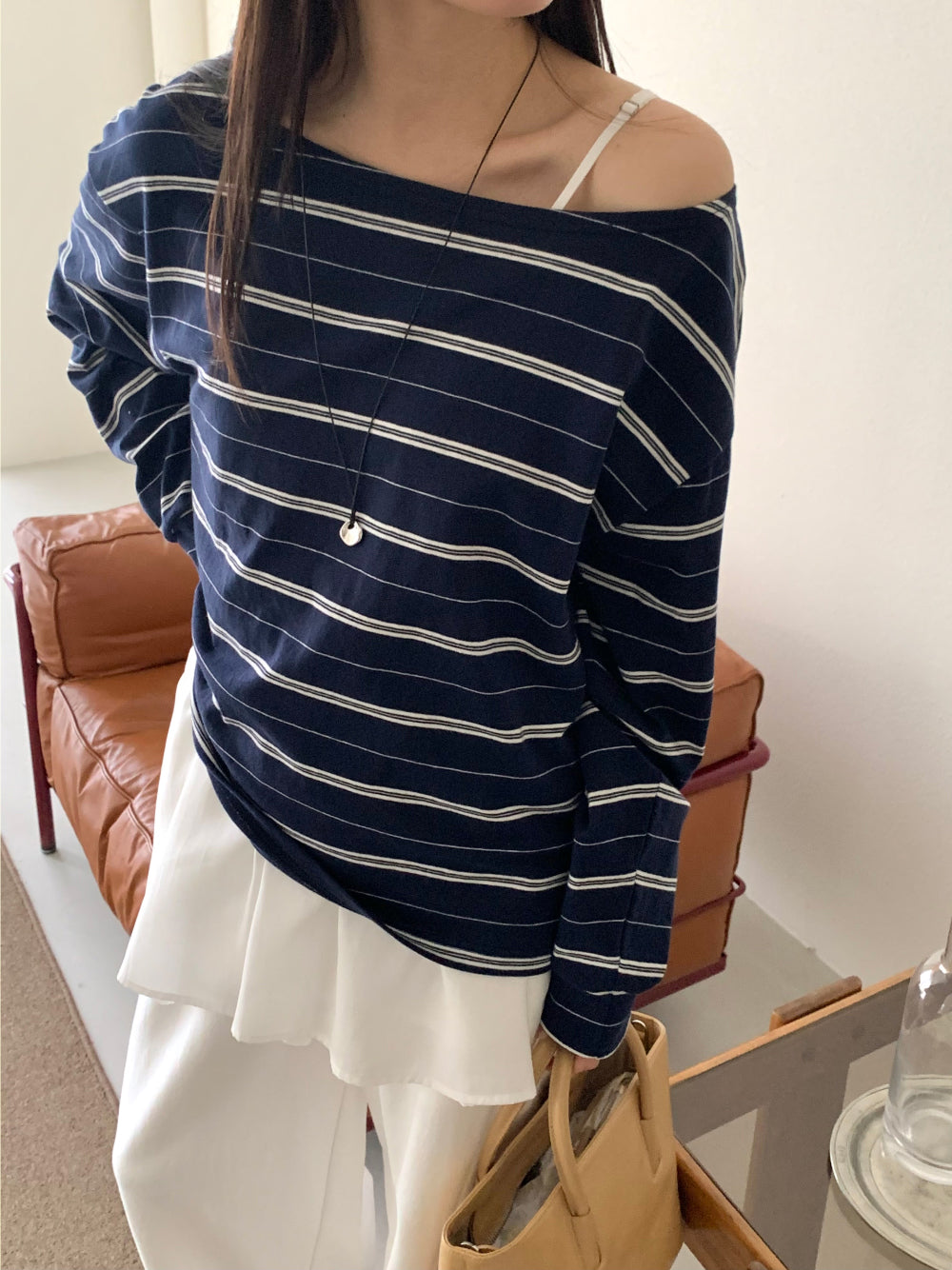Celine off shoulder T-4col