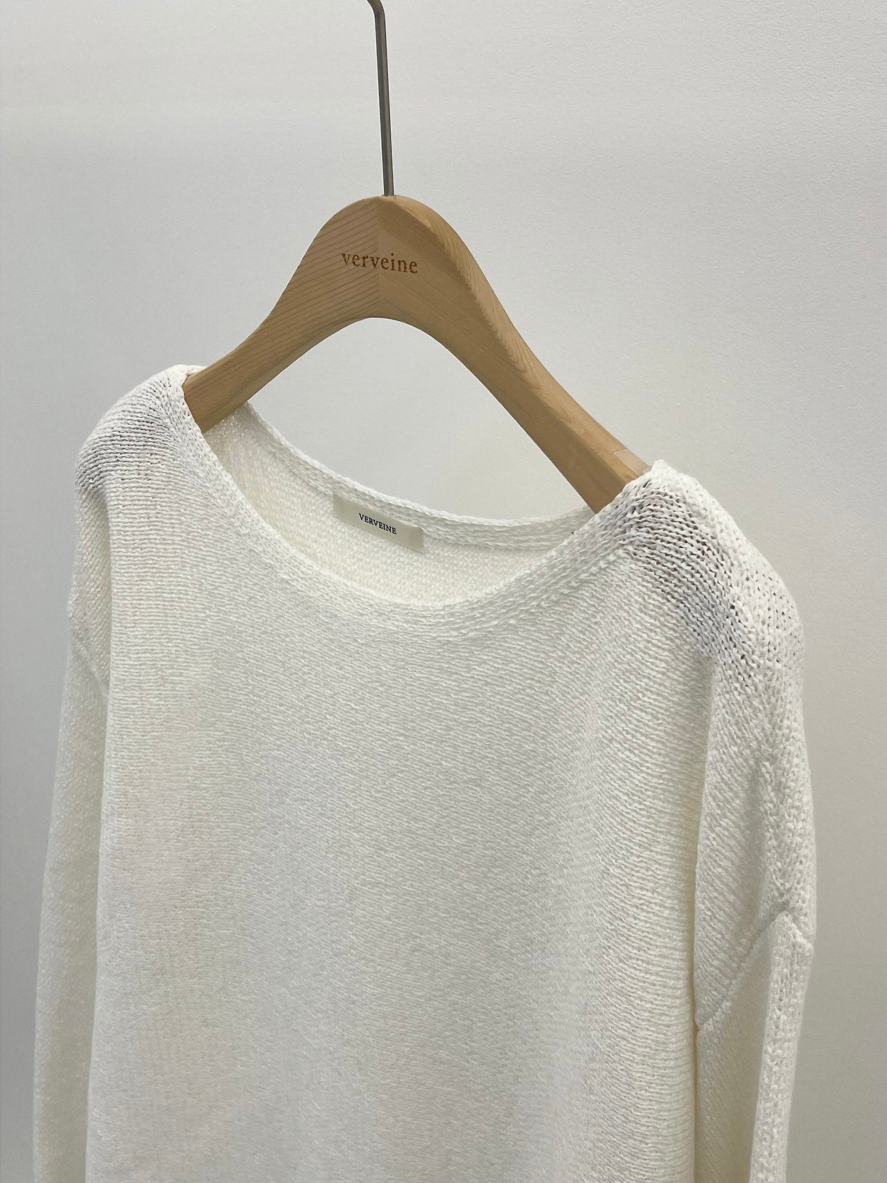 Sia paper boat-neck box knit-2col