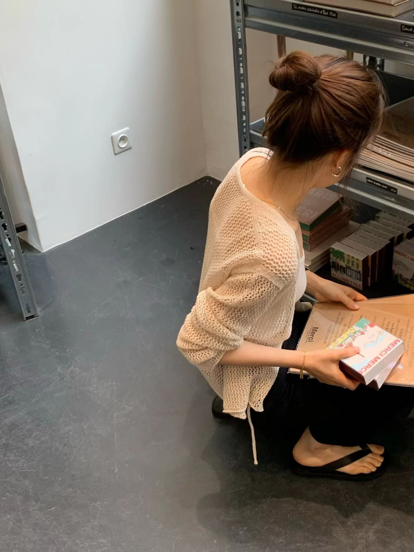 Ounce paper punching cardigan-2col