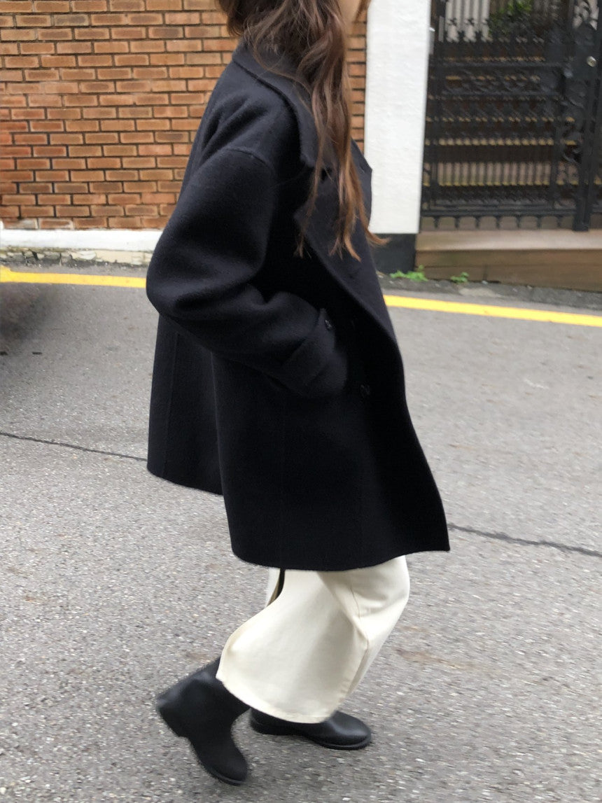 Ellen double handmade coat-2col