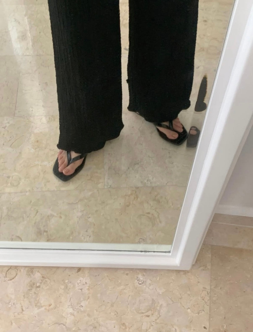liter niece wrinkle pants-2col
