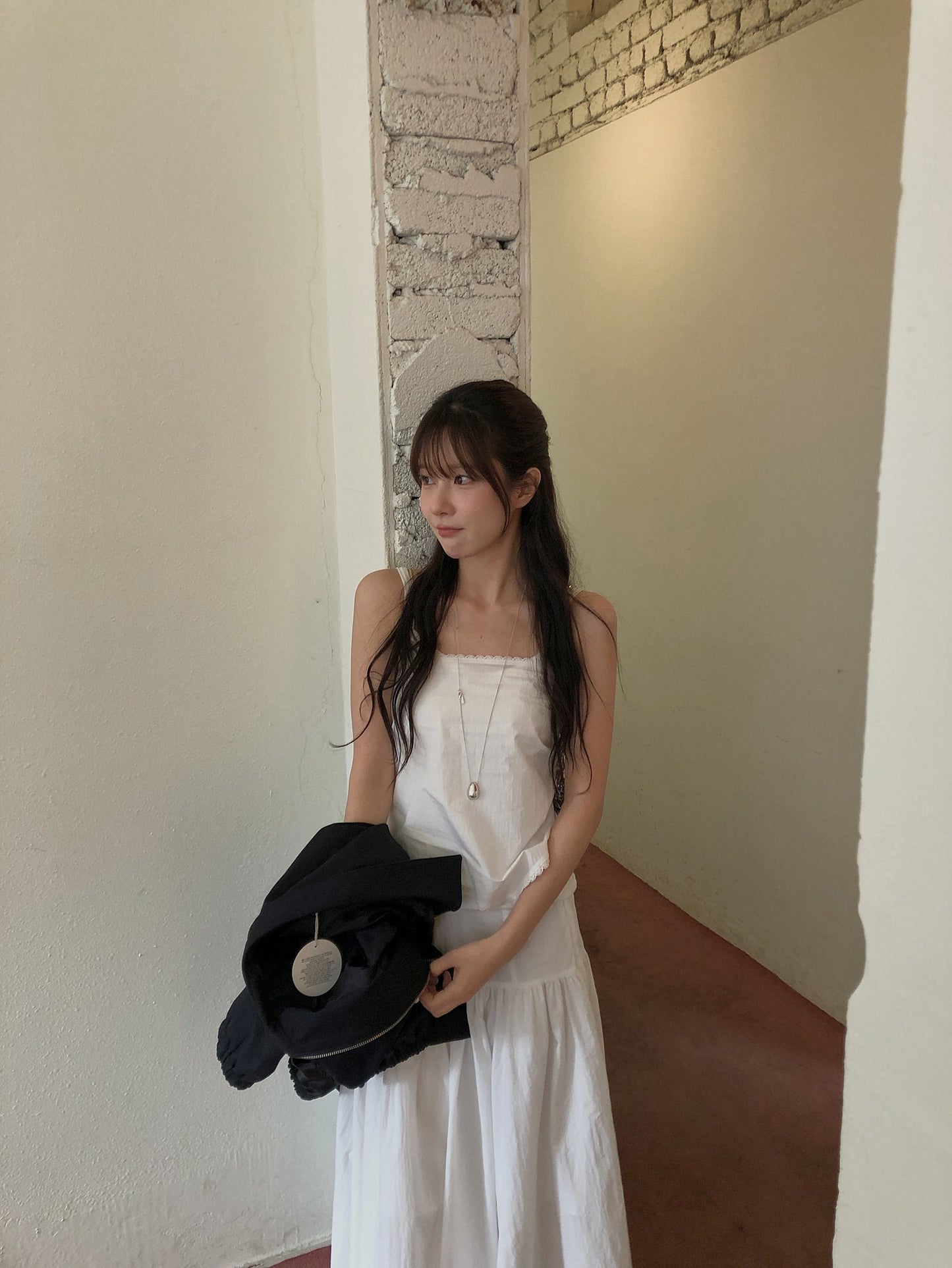 angle scarf&skirt set-2col