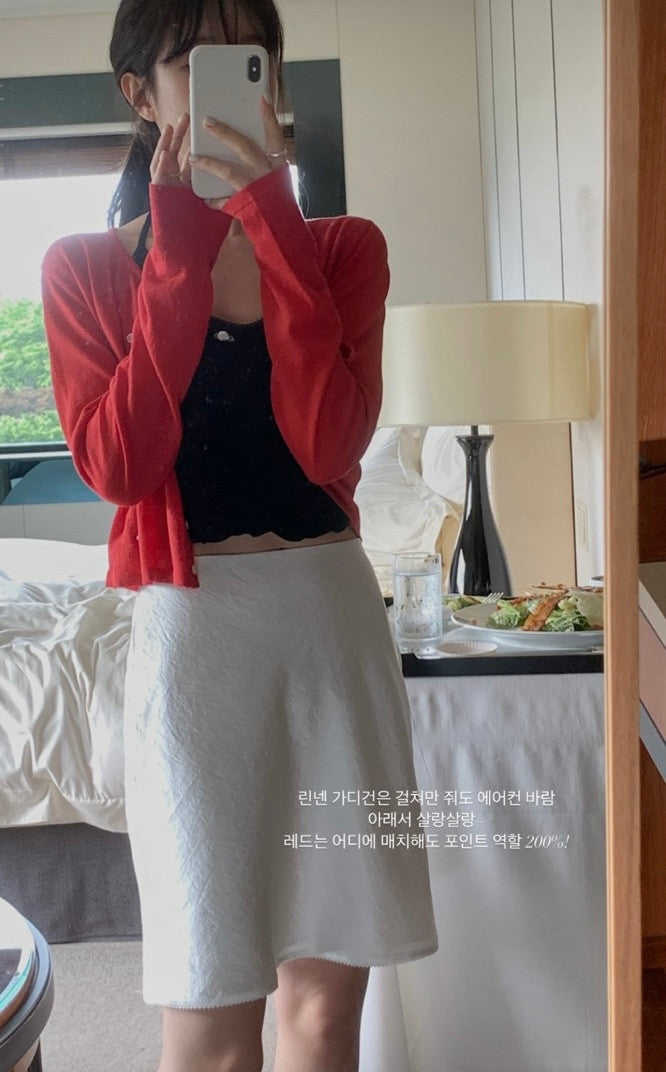 linen cardigan-4col