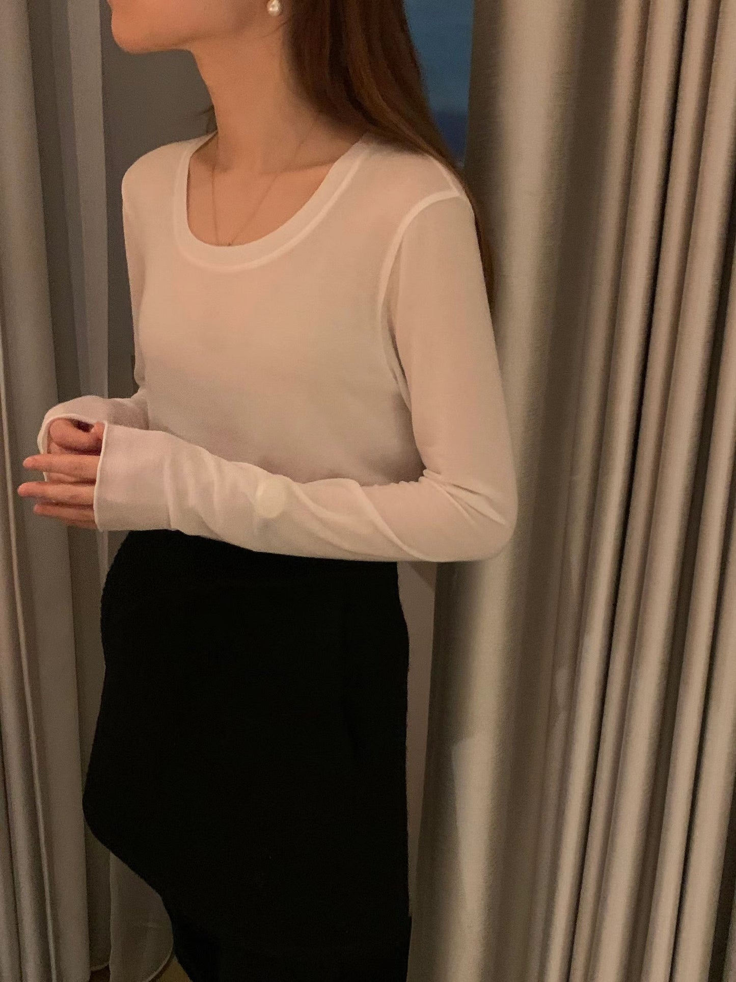 Ounce wool boucle mini skirt-2col