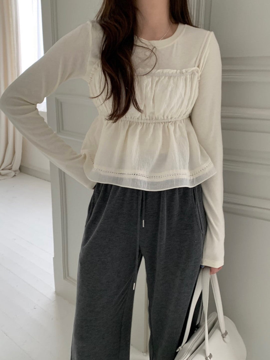 Stay banding pants-4col