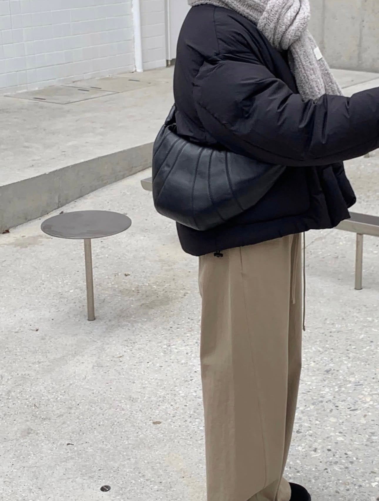 liter dover peach gimo bandding pants-2col