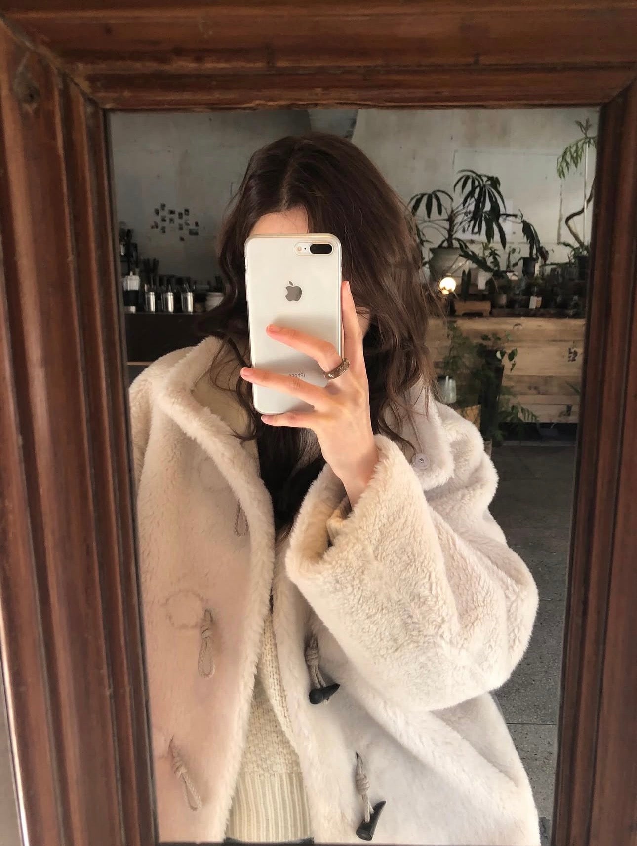 High-neck duffel reversible mustang