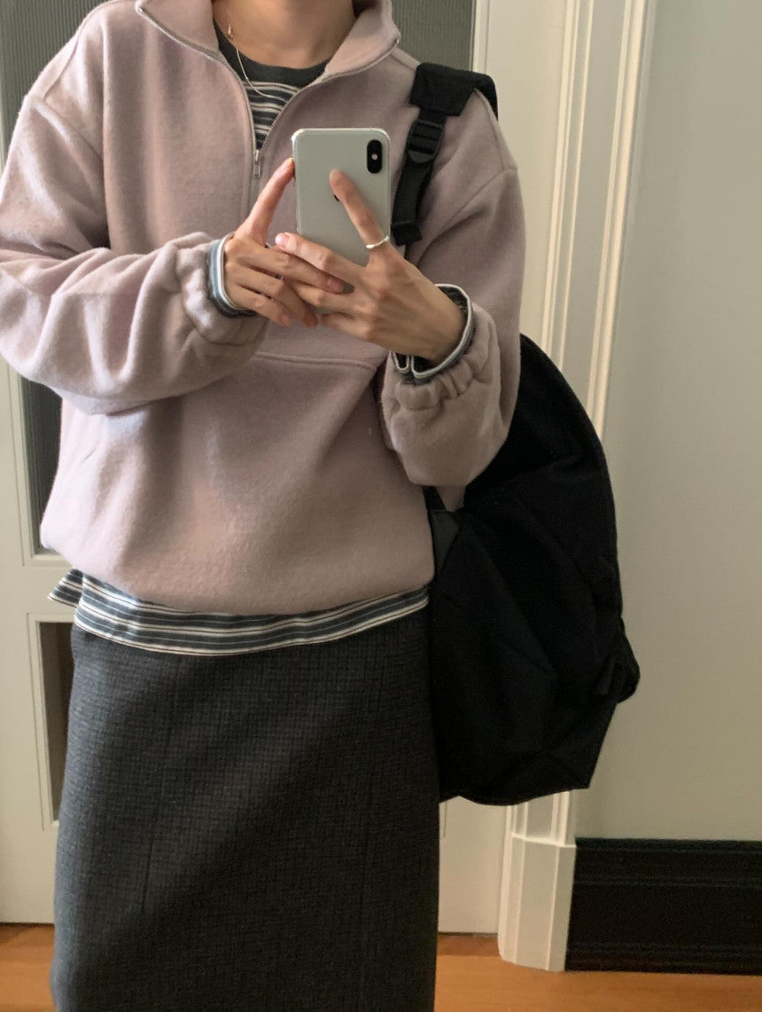 Sola wool check skirt