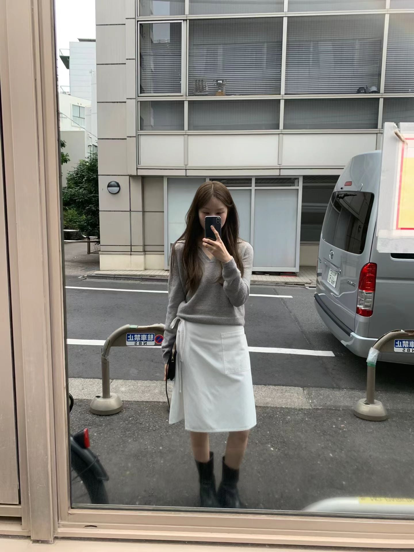 sale gray即納 Ounce kid collar knit-3col