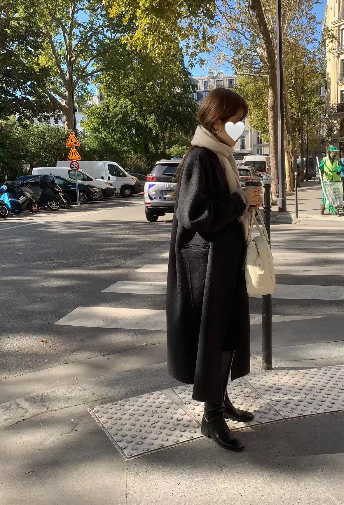 Ounce cashmere double over coat-2col