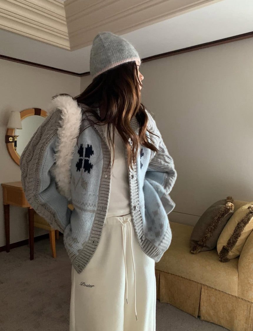 Flower kowechan knit-2col