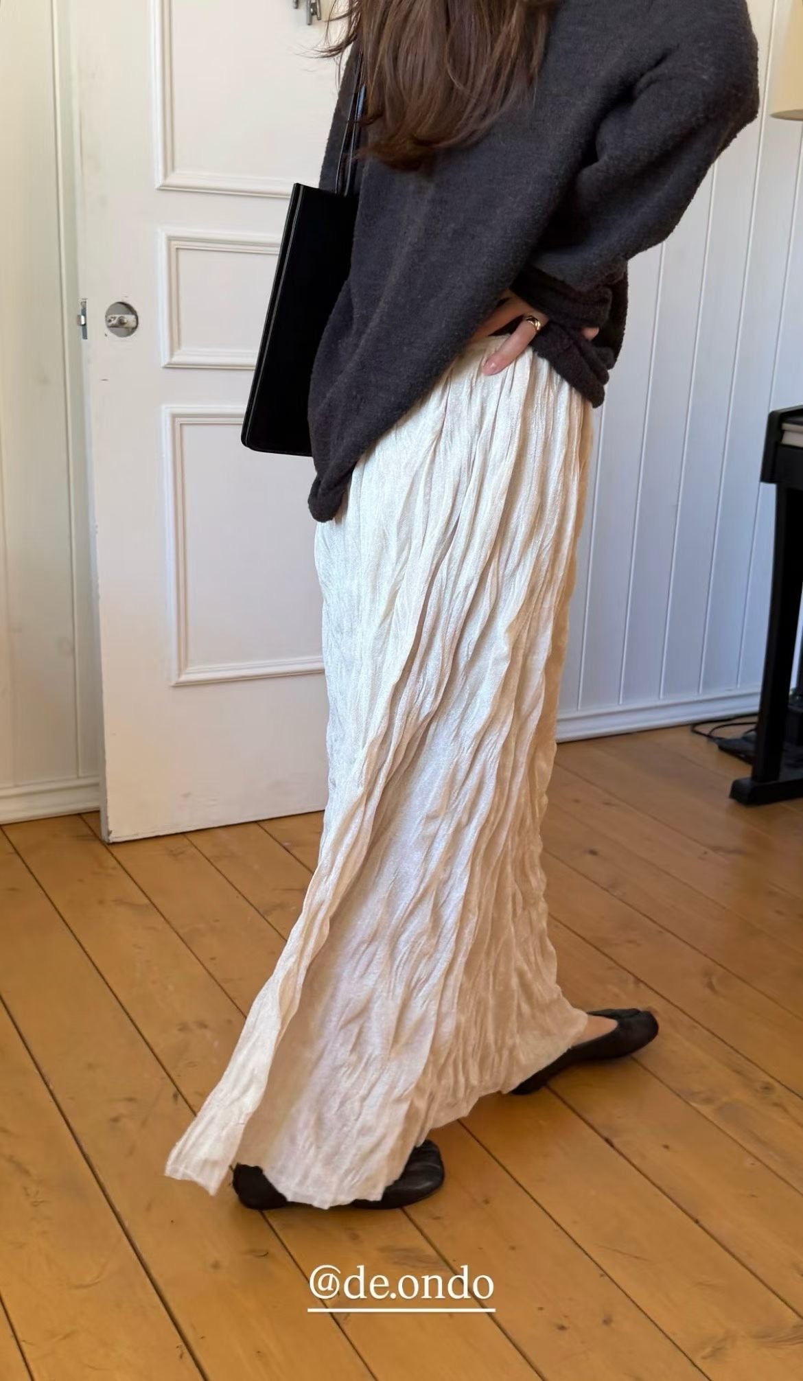 deondo velvet wrinkle skirt-3col