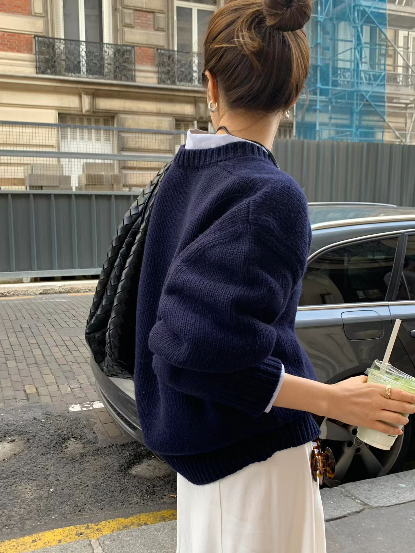 Ounce ron v neck knit-2col