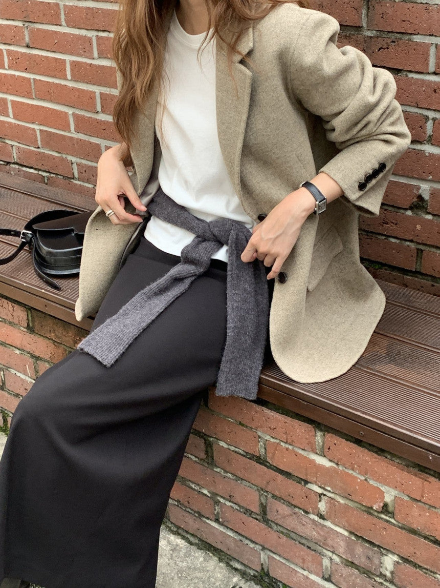 Adele meribo wool handmade jacket-2col