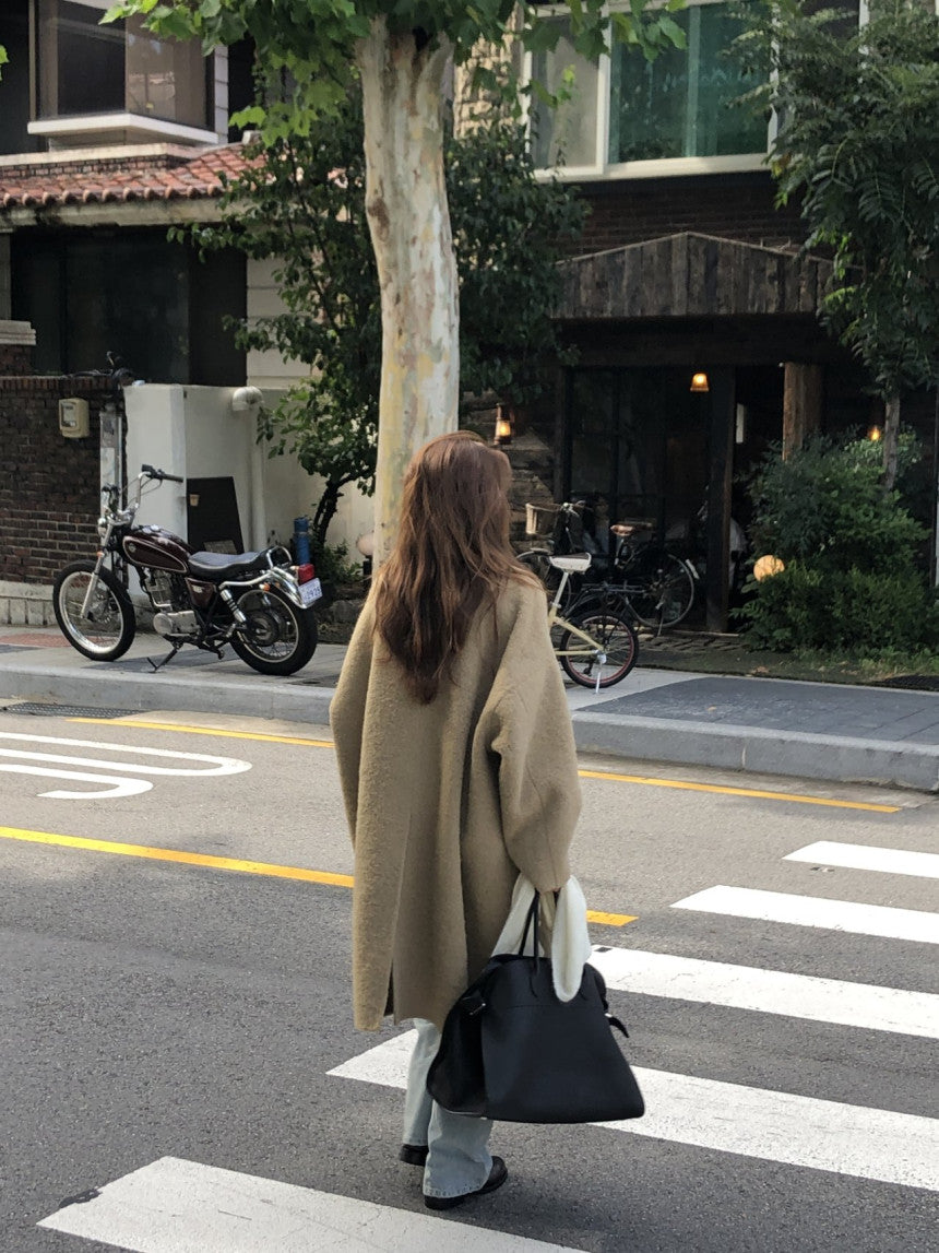 Lea alpaca handmade coat-2col