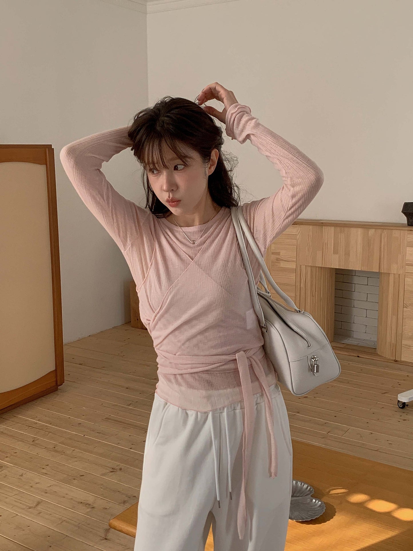 Sophie wrap vest&T set-3col