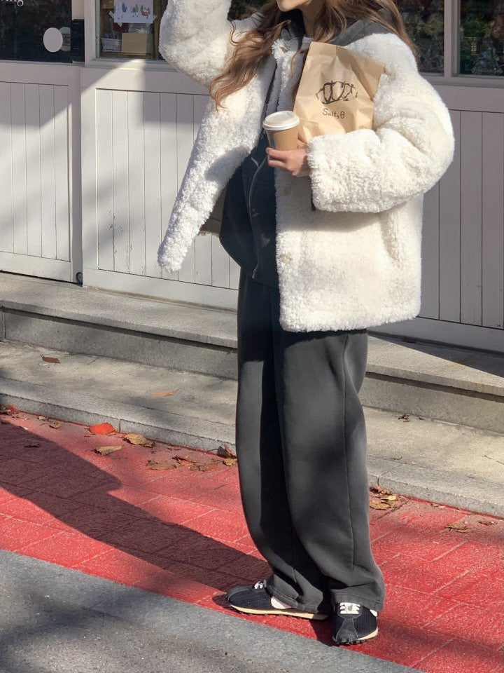 Lozan round neck fur jacket