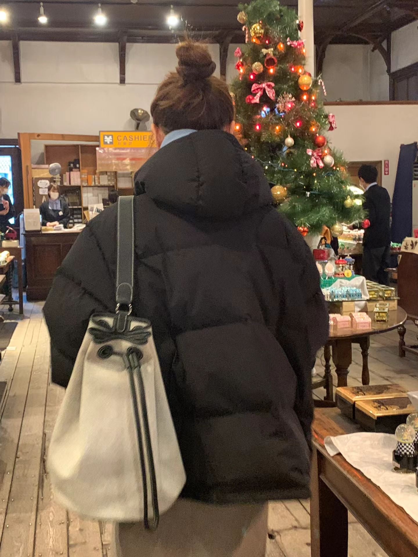 Ounce pocket hood duck down jumper-2col