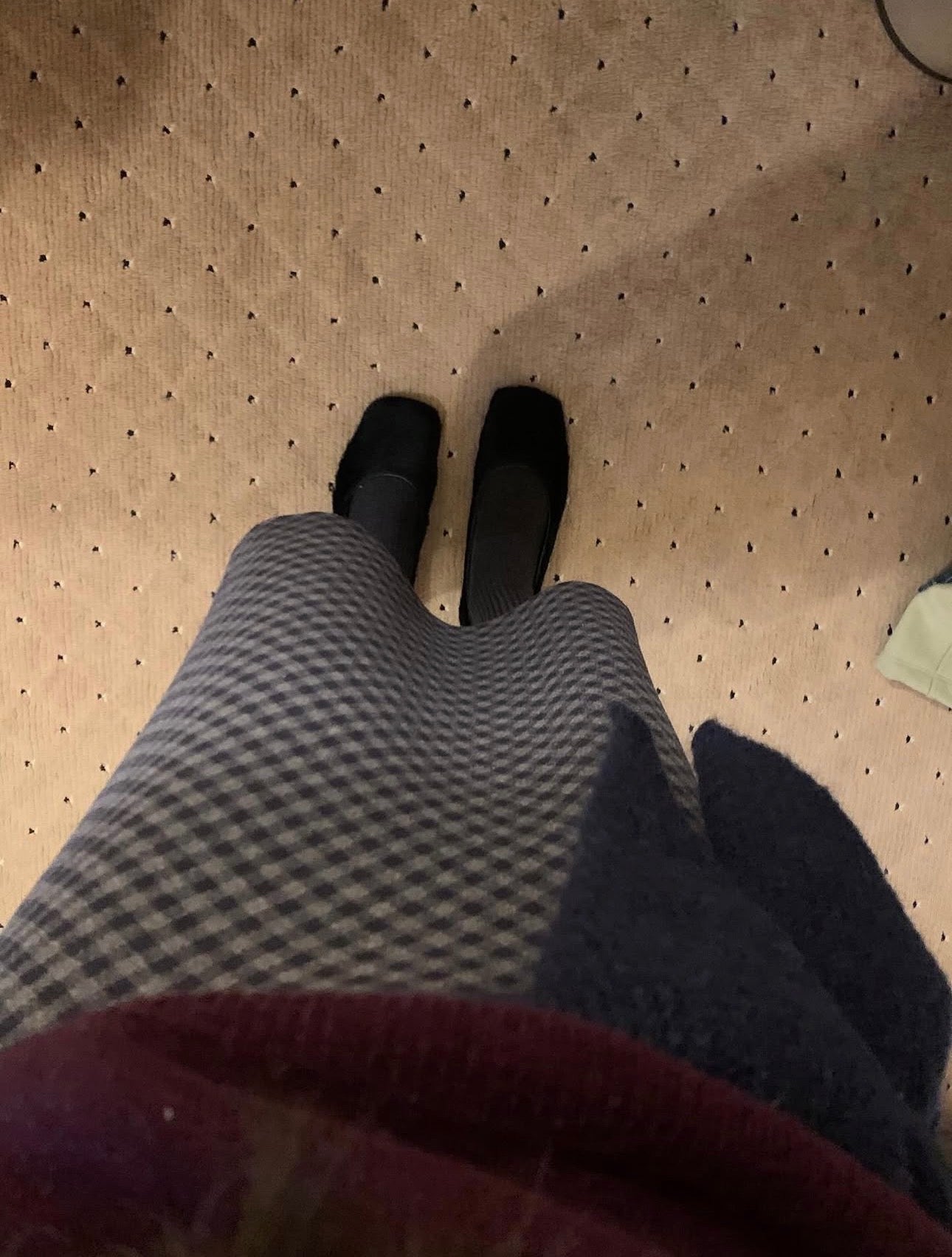 code check wool skirt-2col