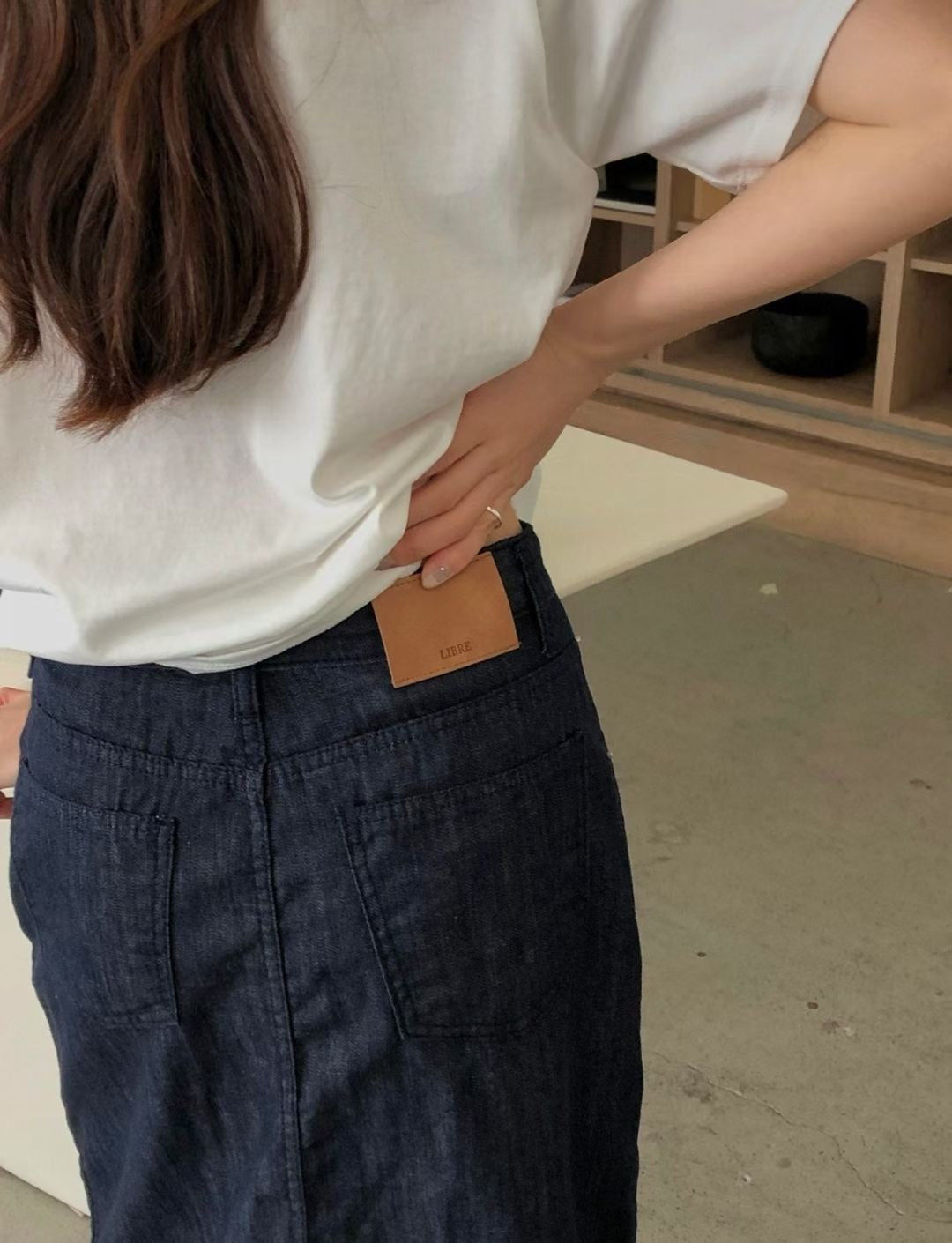indigo skirt