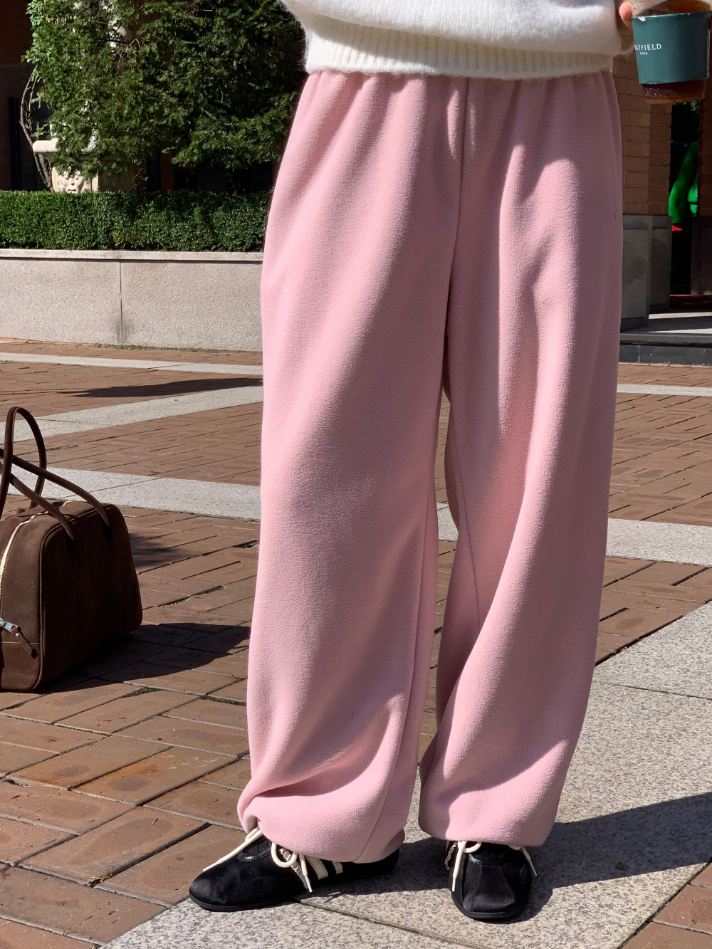 mix fleece pants-4col